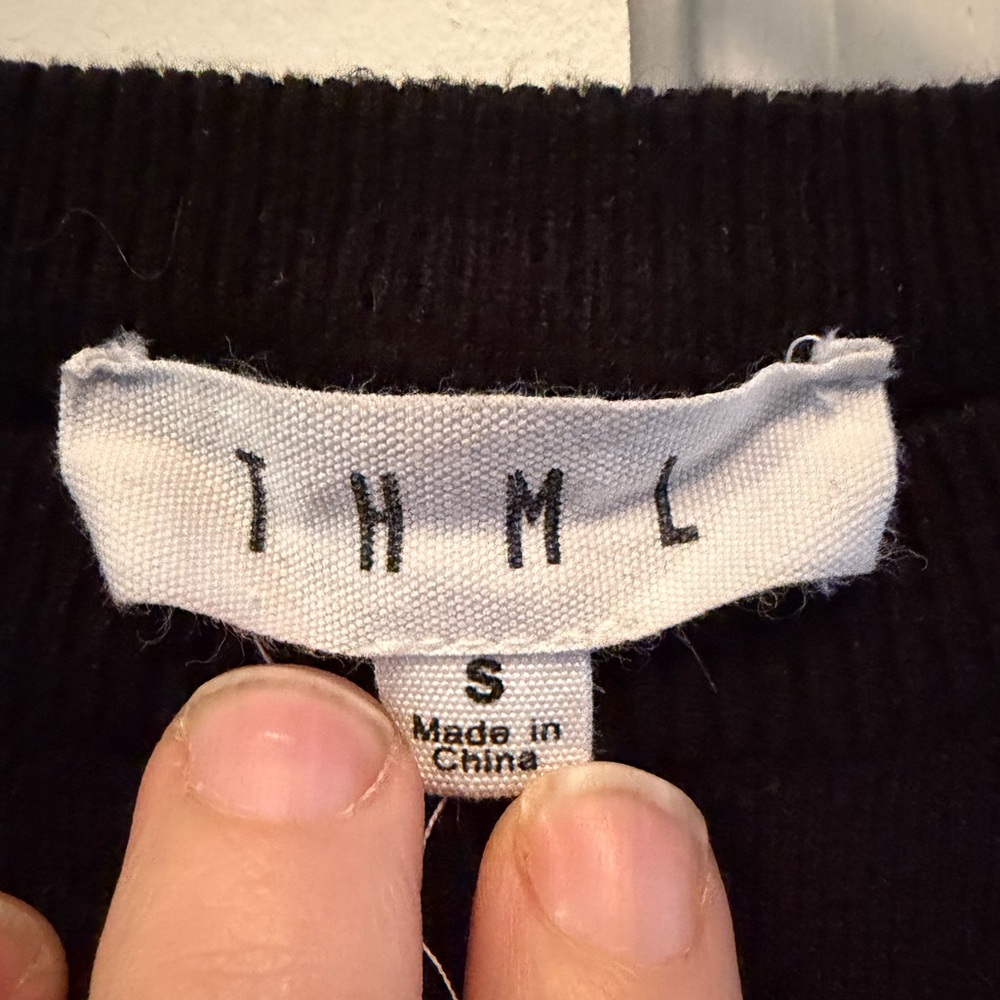 THML Black Sweater with Lightning Bolt Design - size small - Picture 2 of 4